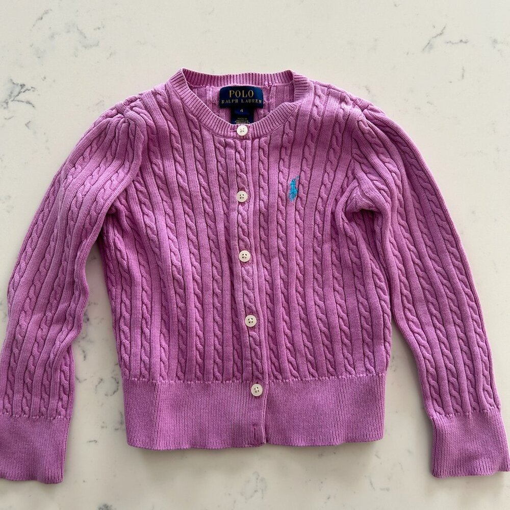 Ralph Lauren Girls Classic Cardigan 4T